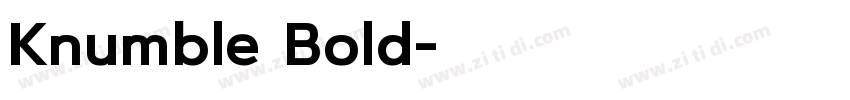Knumble Bold字体转换